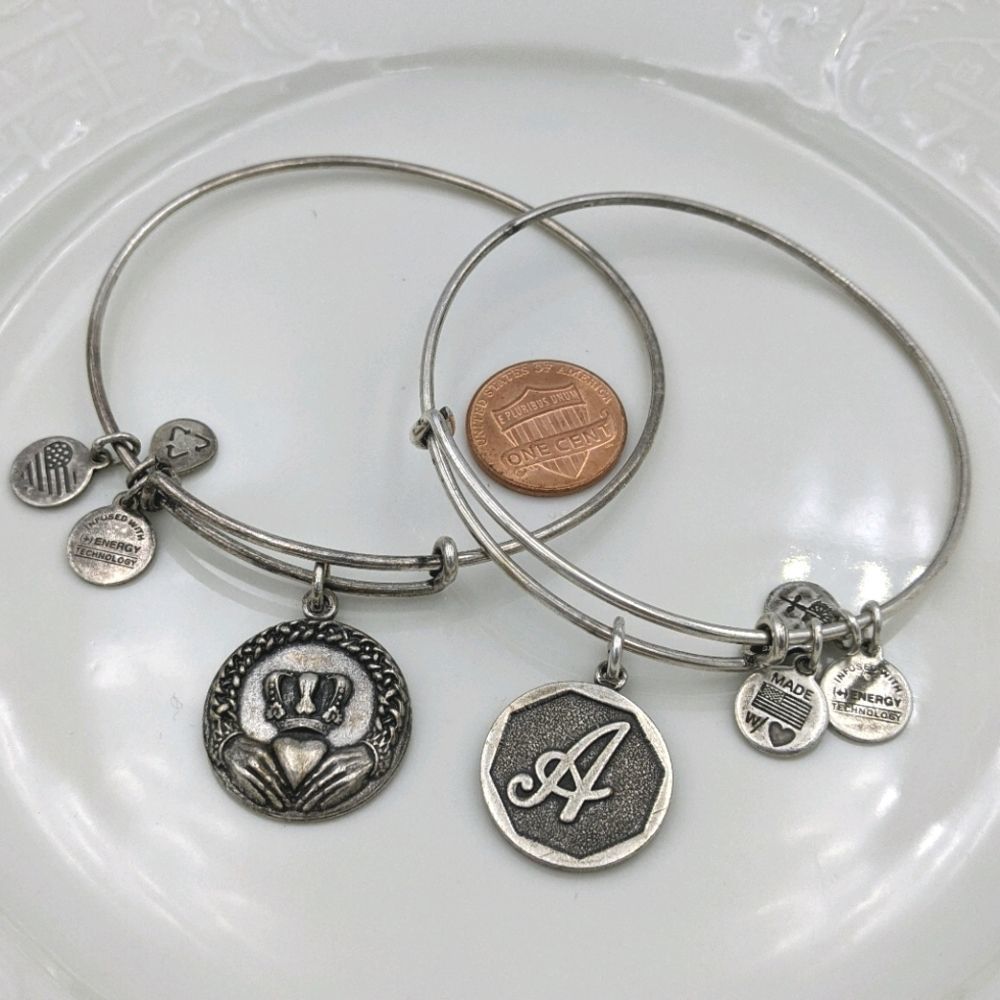 Alex and Ani Rafaleian Silver Set of 2 Bracelets